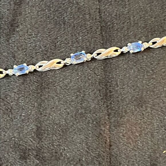 Kashmir Kyanite Bracelet in Rhodium over Sterling Silver 6.5” - Picture 7 of 12